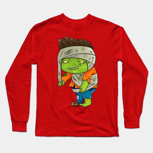 Zombie-Cartoon Zoombie Long Sleeve T-Shirt by KimLeex